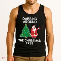 Dabbing Around The Christmas Tree Tank Top thumb 3