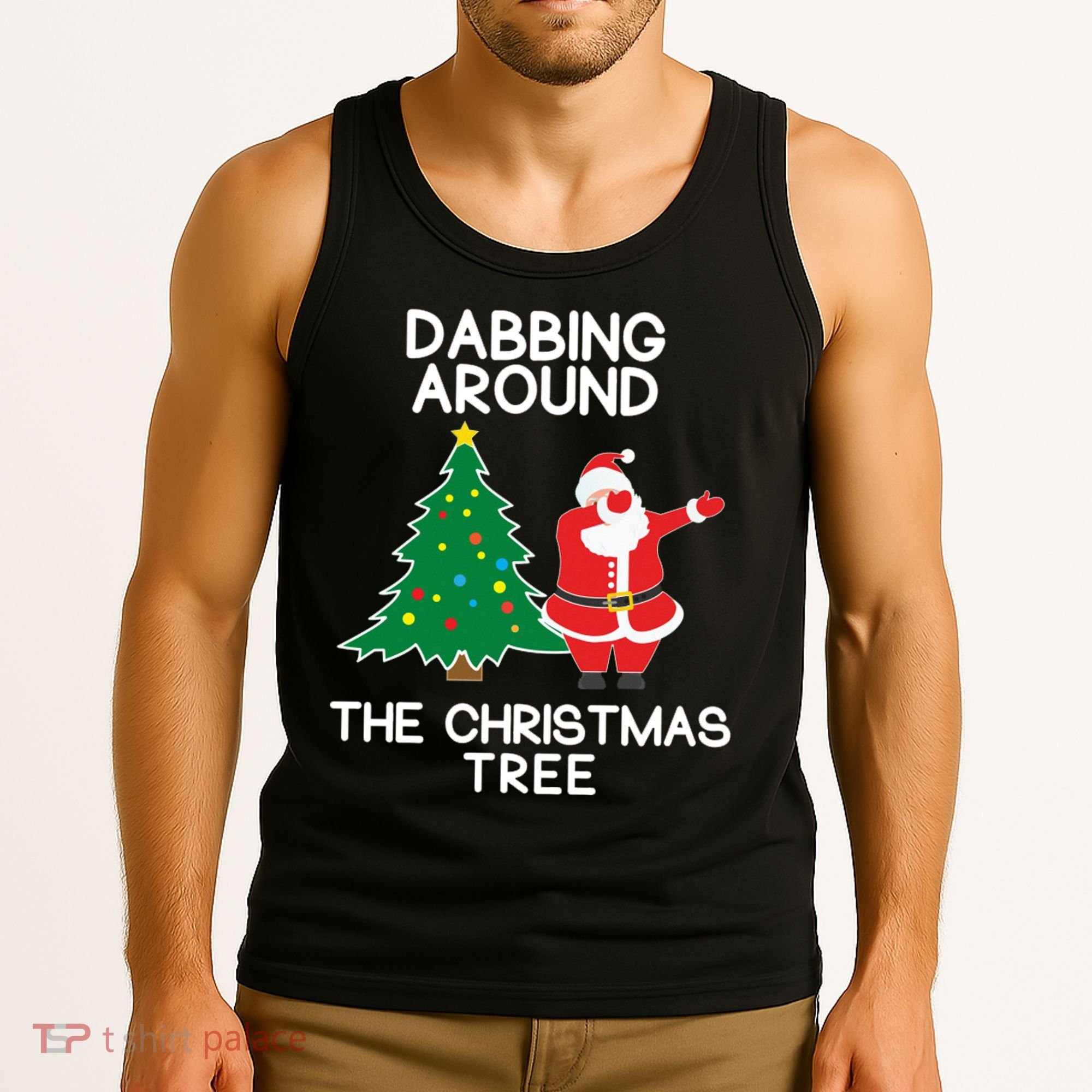 Dabbing Around The Christmas Tree Tank Top