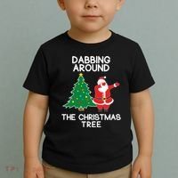 Dabbing Around The Christmas Tree Toddler T-Shirt thumb 2