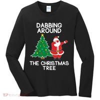 Dabbing Around The Christmas Tree Women's Long Sleeve Shirt thumb 0