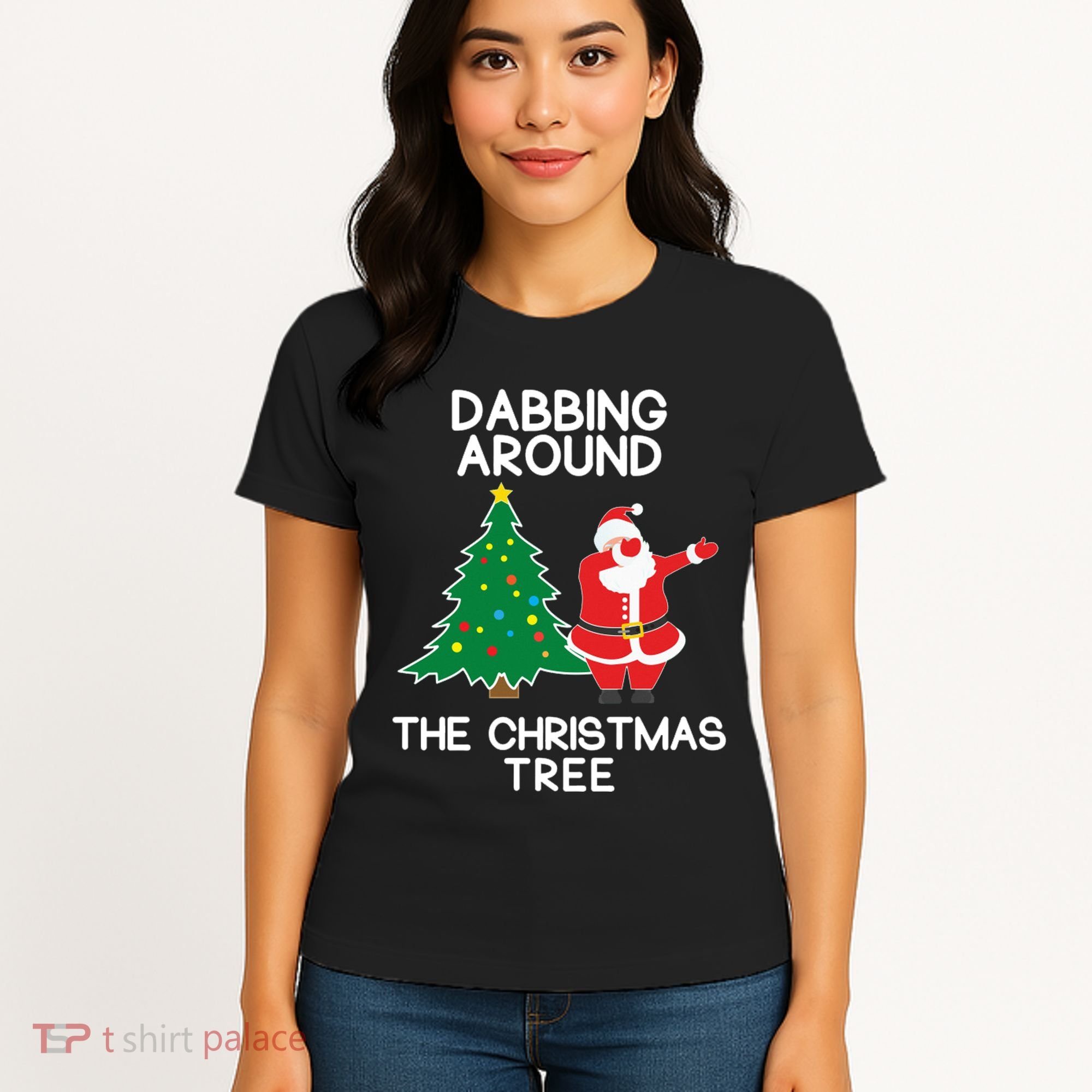 Dabbing Around The Christmas Tree Women's T-Shirt