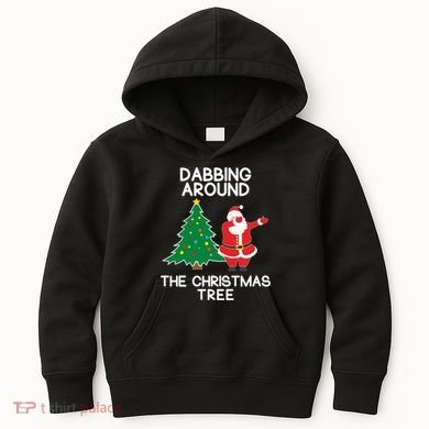 Dabbing Around The Christmas Tree Kids Hoodie