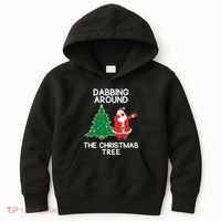Dabbing Around The Christmas Tree Kids Hoodie thumb 0