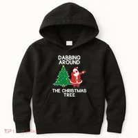 Dabbing Around The Christmas Tree Kids Hoodie thumb 0