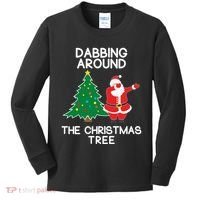 Dabbing Around The Christmas Tree Kids Long Sleeve Shirt thumb 0