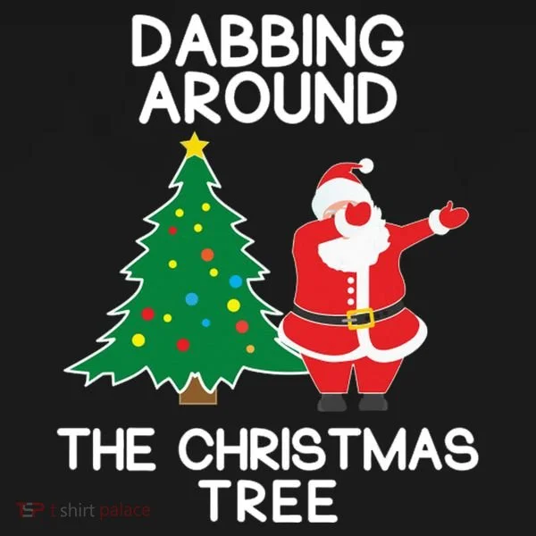 Dabbing Around The Christmas Tree Kids Long Sleeve Shirt