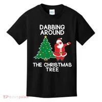 Dabbing Around The Christmas Tree Kids T-Shirt thumb 0