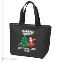 Dabbing Around The Christmas Tree Tote Bag thumb 3