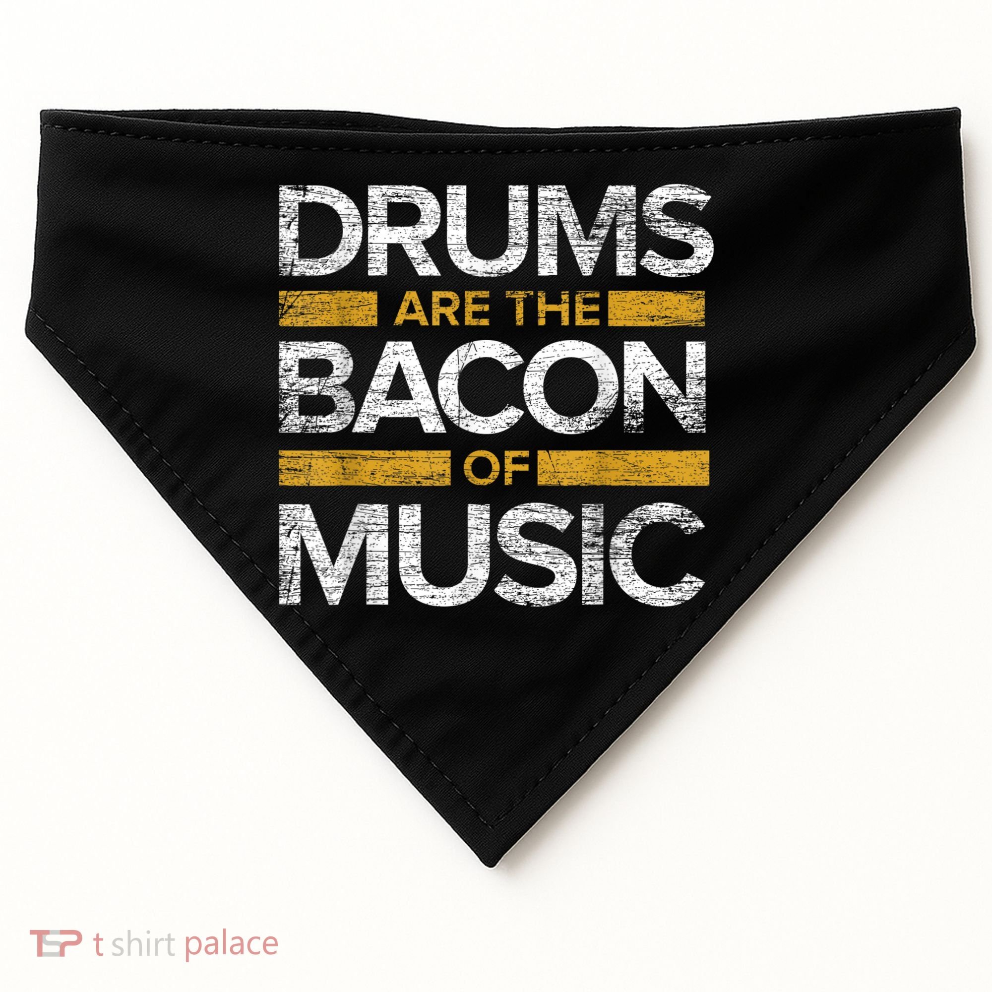Drums Are The Bacon Of Music Drummer Drums USA-Made Doggie Bandana