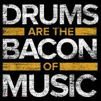 Drums Are The Bacon Of Music Drummer Drums Women's Hoodie thumb 2
