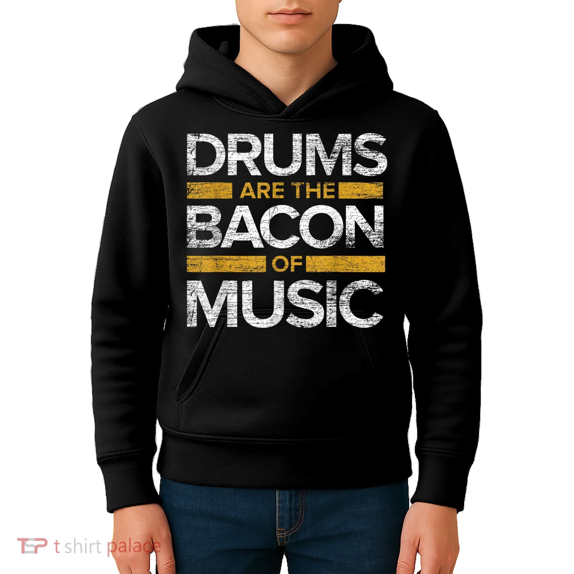 Drums Are The Bacon Of Music Drummer Drums Kids Hoodie