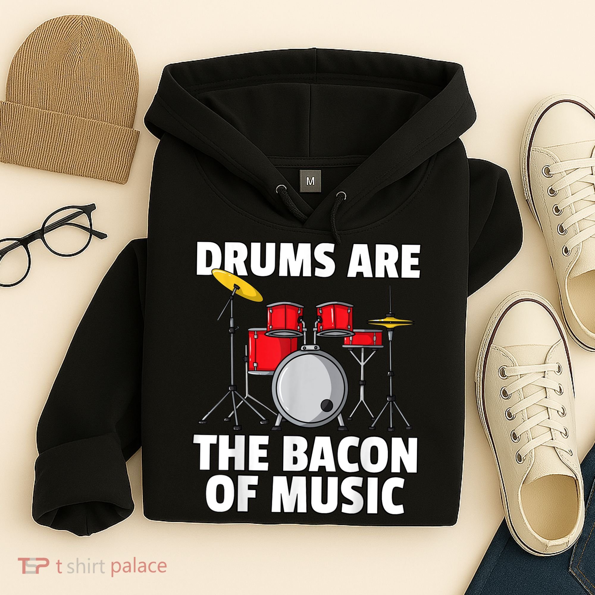 Drums Are The Bacon Of Music Drumming Drummer Player Hoodie