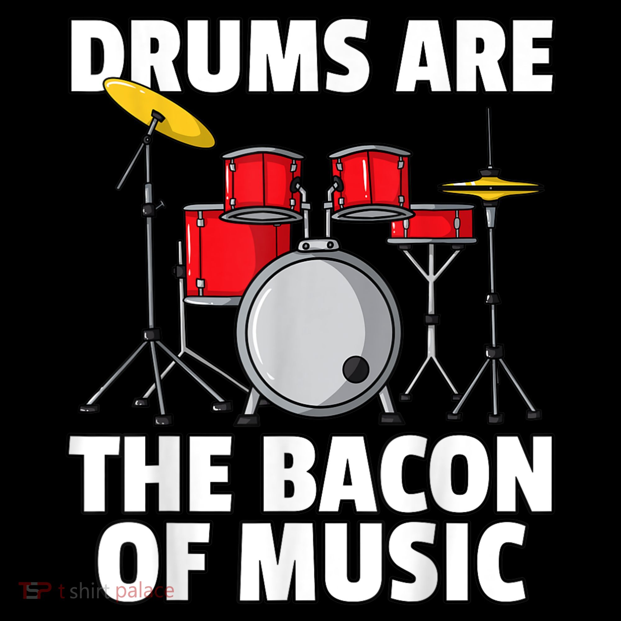 Drums Are The Bacon Of Music Drumming Drummer Player Women's Hoodie