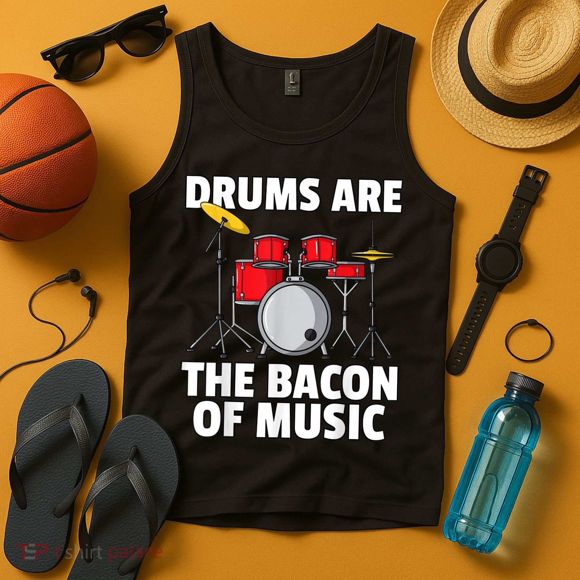 Drums Are The Bacon Of Music Drumming Drummer Player Tank Top