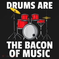 Drums Are The Bacon Of Music Drumming Drummer Player Visor thumb 3