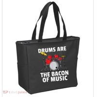 Drums Are The Bacon Of Music Drumming Drummer Player Tote Bag thumb 2