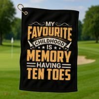 Diabetes Amputated Toes Gifts & Funny Toe Amputee Golf Towel thumb 1