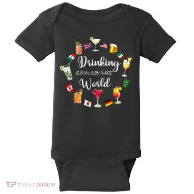 Drinking Around The World Vacation Baby Bodysuit