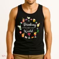 Drinking Around The World Vacation Tank Top thumb 3