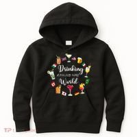 Drinking Around The World Vacation Kids Hoodie thumb 0
