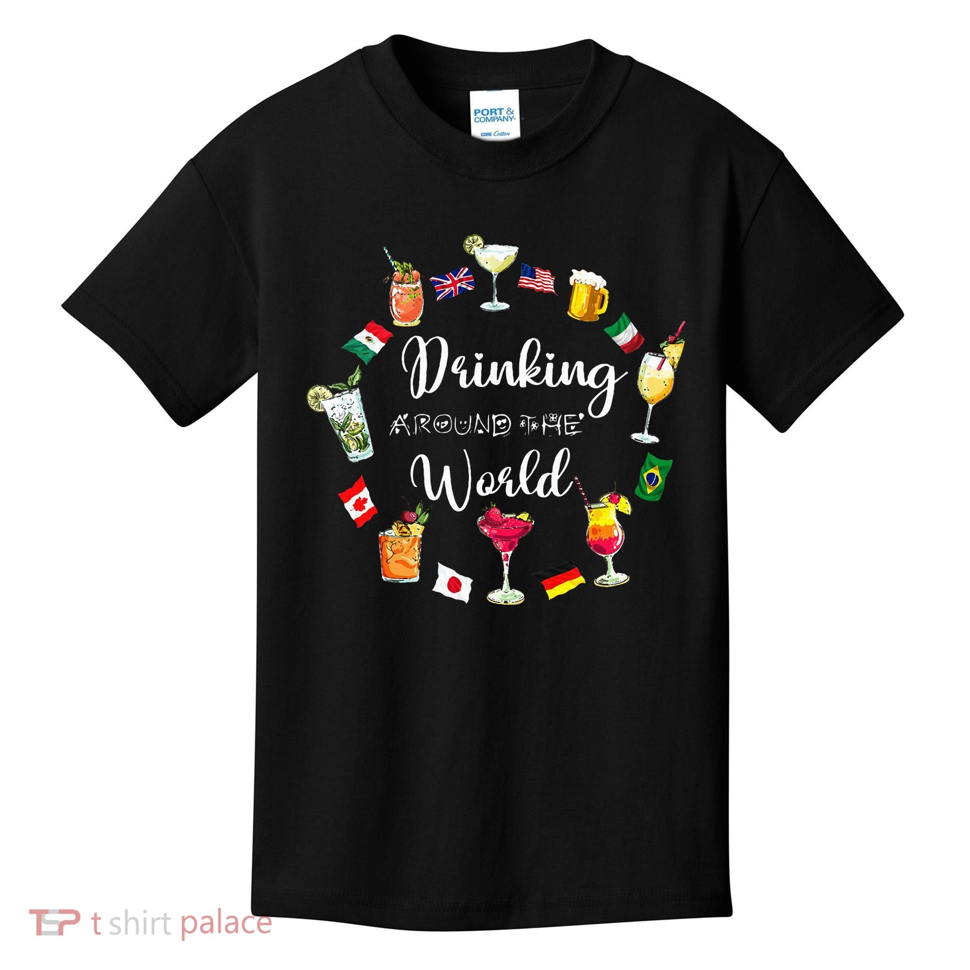 Drinking Around The World Vacation Kids T-Shirt