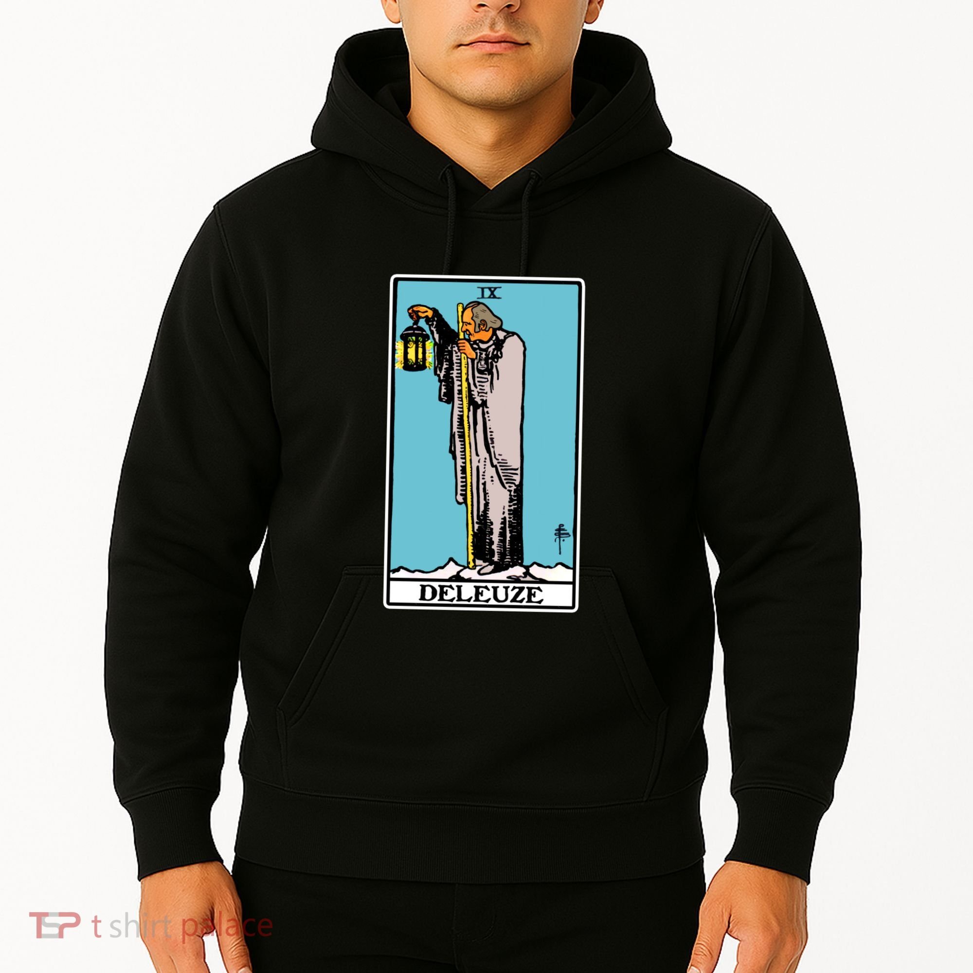 Deleuze As The Hermit Tarot Card Hoodie