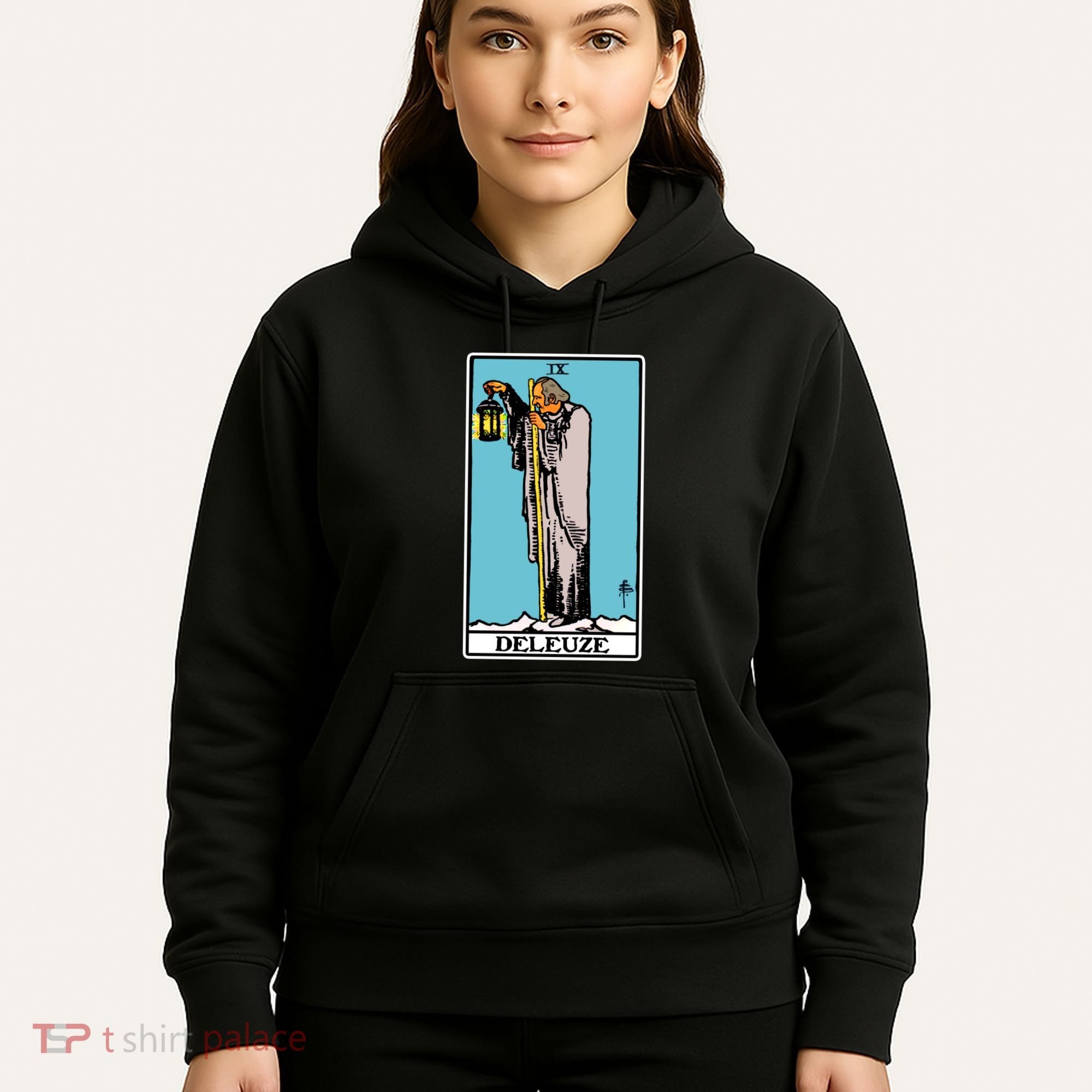 Deleuze As The Hermit Tarot Card Hoodie