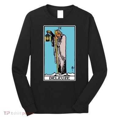Deleuze As The Hermit Tarot Card Long Sleeve Shirt