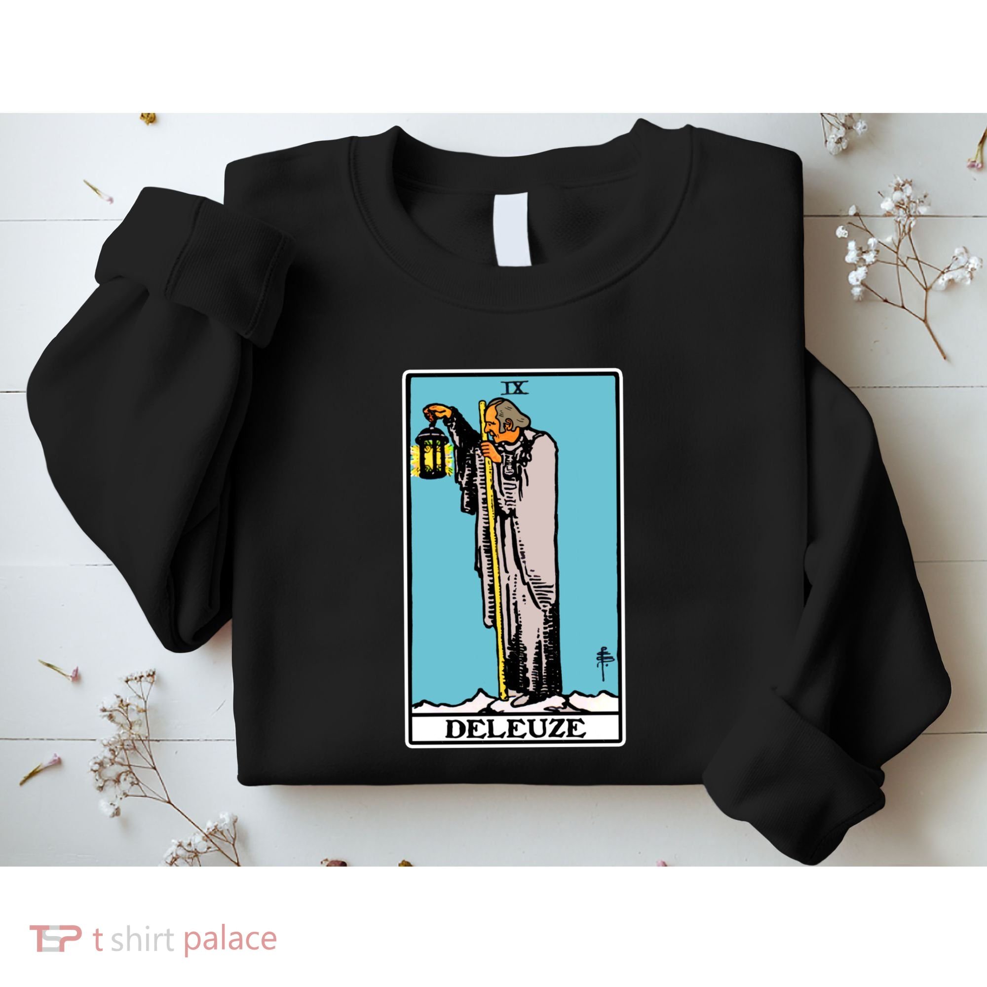 Deleuze As The Hermit Tarot Card Sweatshirt