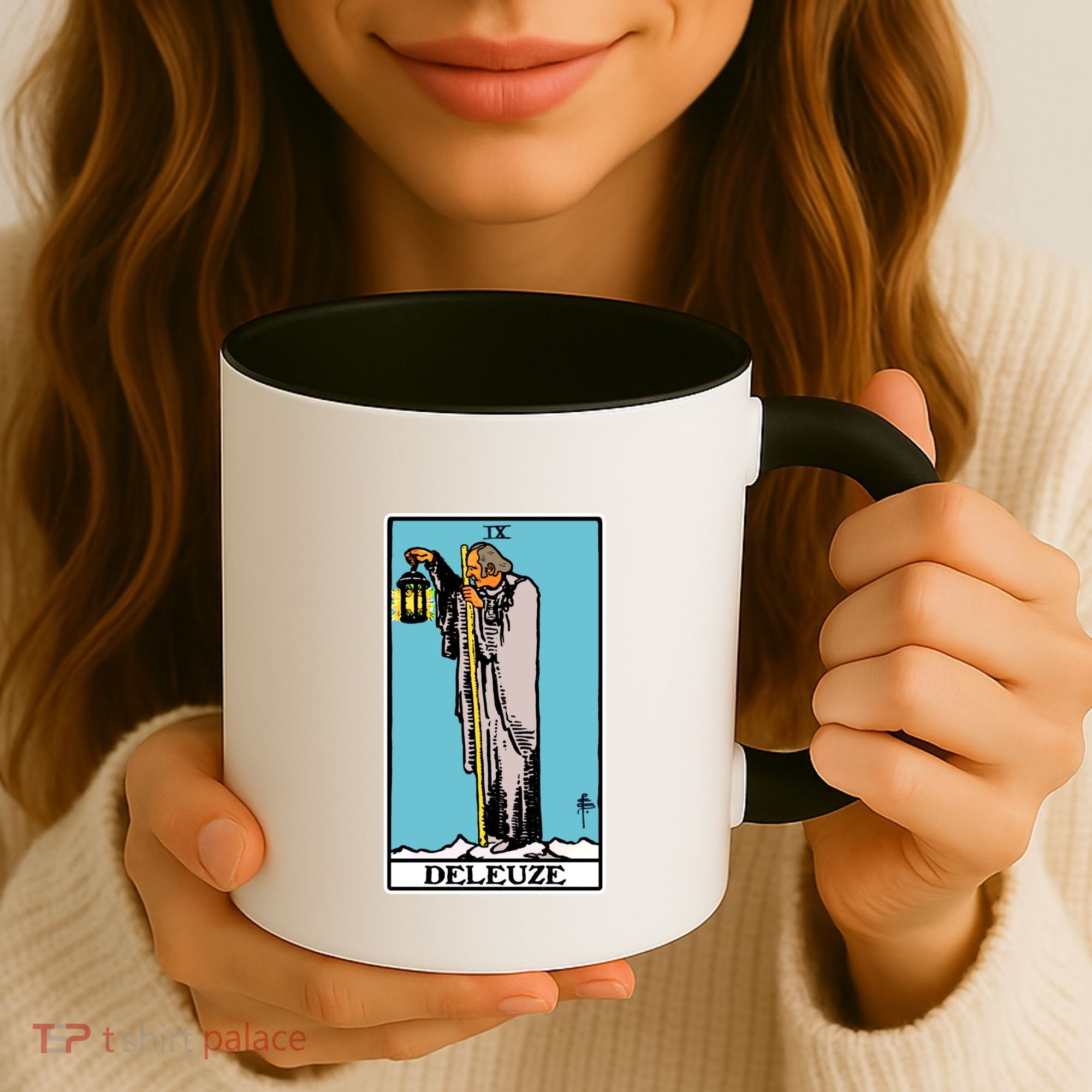 Deleuze As The Hermit Tarot Card Coffee Mug