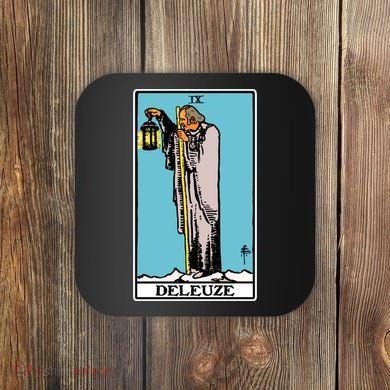 Deleuze As The Hermit Tarot Card Coaster