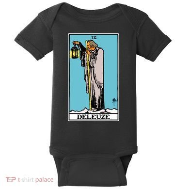 Deleuze As The Hermit Tarot Card Baby Bodysuit