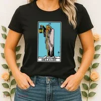 Deleuze As The Hermit Tarot Card Women's T-Shirt thumb 2