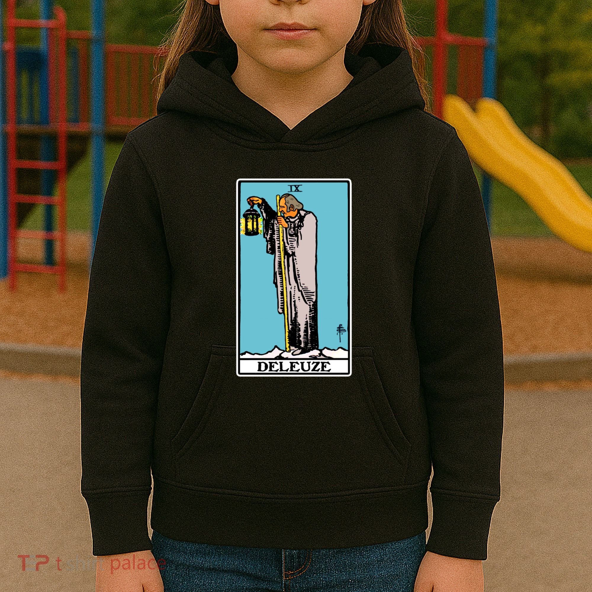 Deleuze As The Hermit Tarot Card Kids Hoodie