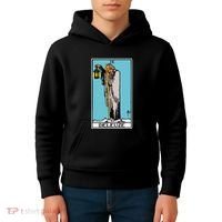 Deleuze As The Hermit Tarot Card Kids Hoodie thumb 4