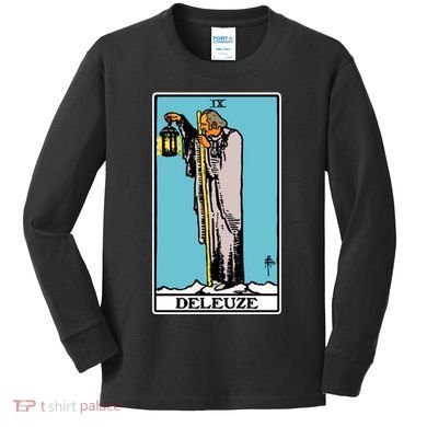 Deleuze As The Hermit Tarot Card Kids Long Sleeve Shirt