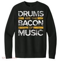 Drums Are The Bacon Of Music Drummer Drums V.I.T. Fleece Crew Sweatshirt thumb 0