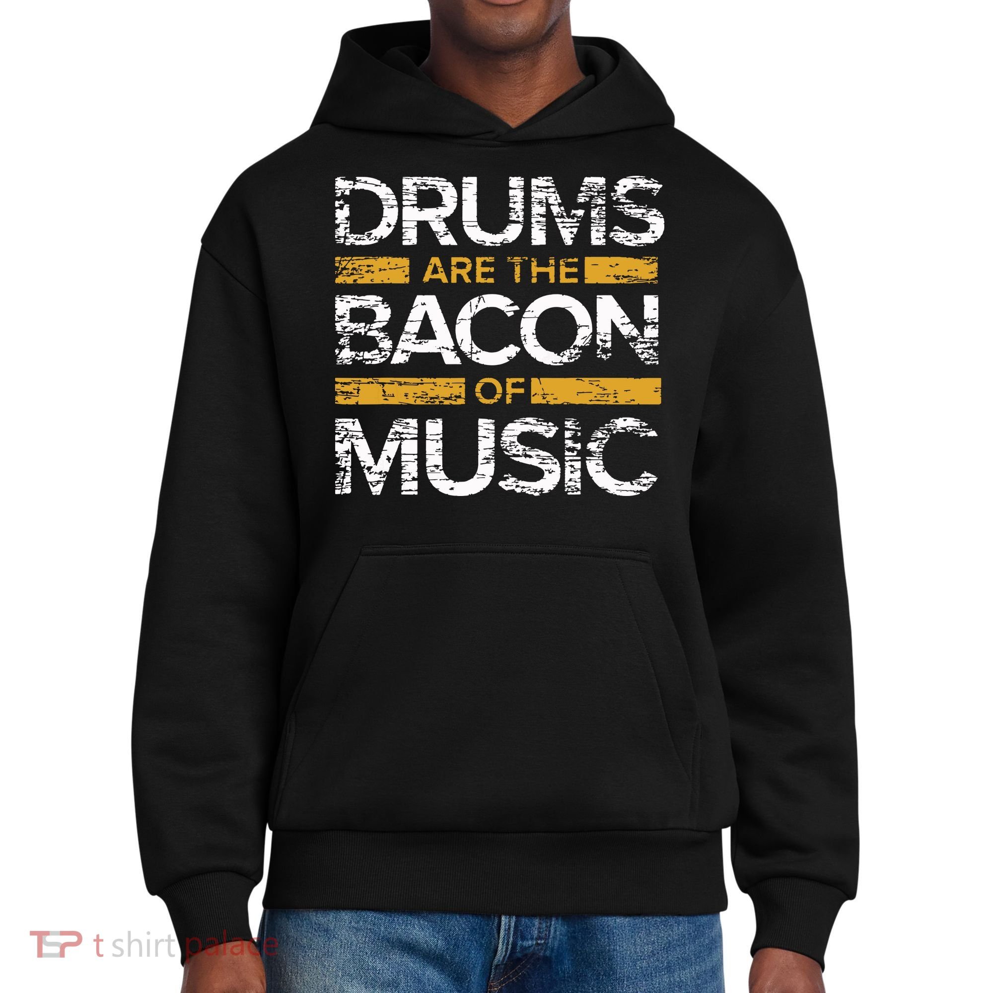 Drums Are The Bacon Of Music Drummer Drums District V.I.T. Heavyweight Hoodie