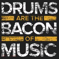 Drums Are The Bacon Of Music Drummer Drums District V.I.T. Heavyweight Hoodie thumb 2