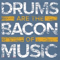 Drums Are The Bacon Of Music Drummer Drums Comfort Colors Garment-Dyed Hooded Sweatshirt thumb 2