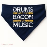 Drums Are The Bacon Of Music Drummer Drums USA-Made Doggie Bandana thumb 0
