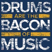 Drums Are The Bacon Of Music Drummer Drums Women's Hoodie thumb 2