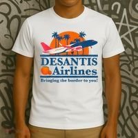 DeSantis Airlines Tee Funny Retro Vintage DeSantis Airline T-Shirt thumb 3