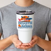 DeSantis Airlines Tee Funny Retro Vintage DeSantis Airline Tumbler thumb 2