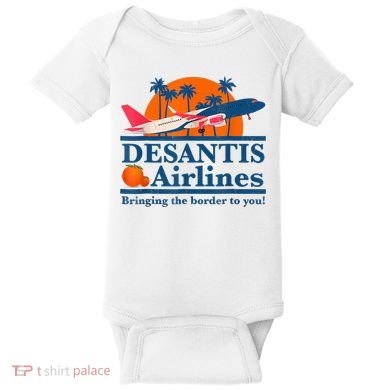 DeSantis Airlines Tee Funny Retro Vintage DeSantis Airline Baby Bodysuit