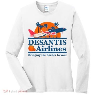 DeSantis Airlines Tee Funny Retro Vintage DeSantis Airline Women's Long Sleeve Shirt