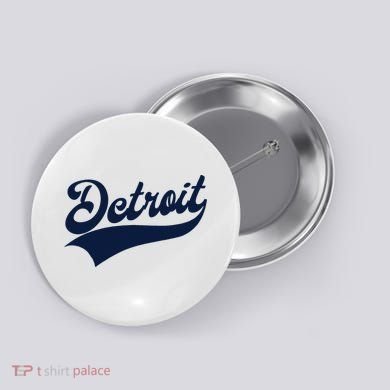 Detroit Athletic Throwback Button