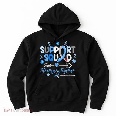 Diabetes Awareness Type 1 2 Kids Support Squad Hoodie
