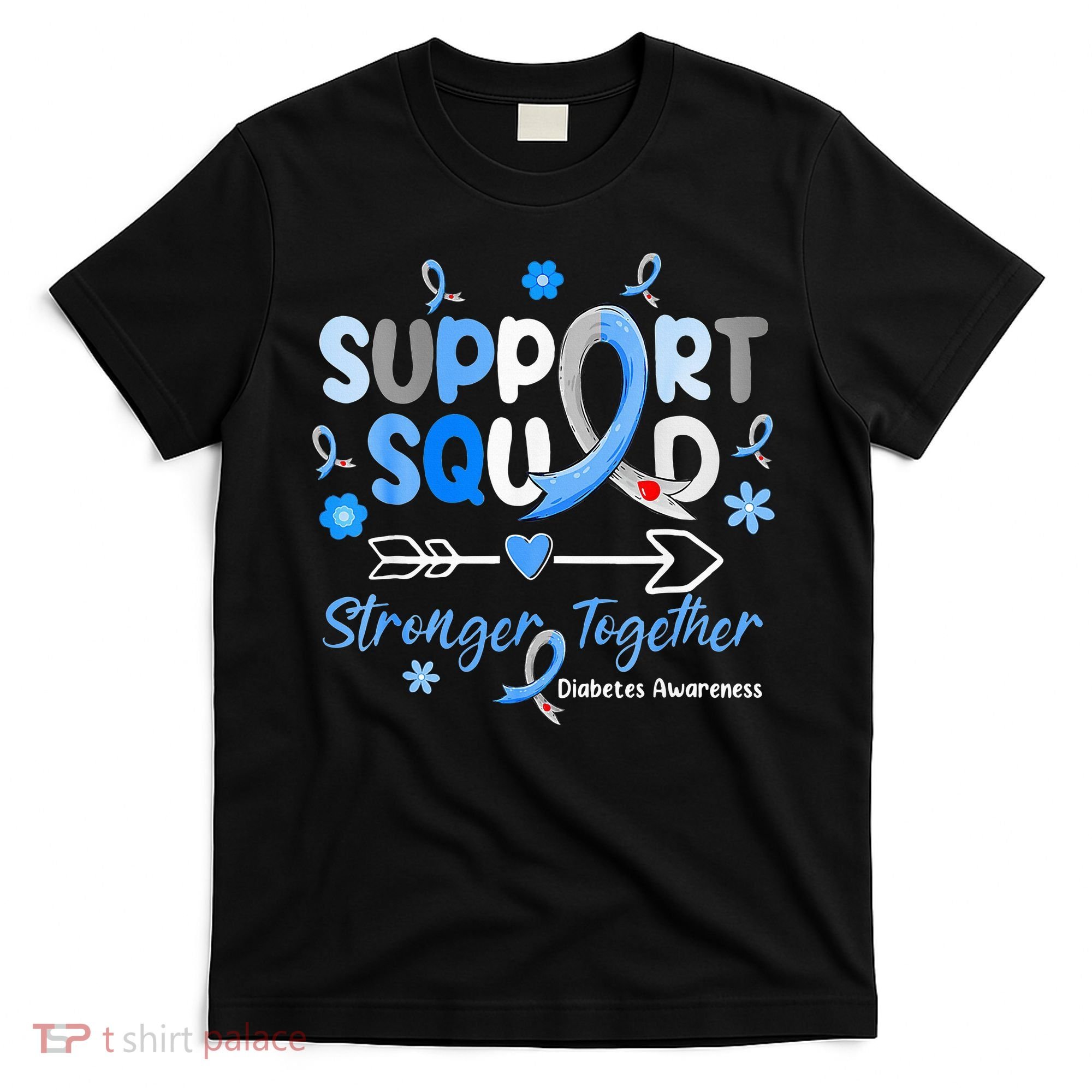 Diabetes Awareness Type 1 2 Kids Support Squad T-Shirt