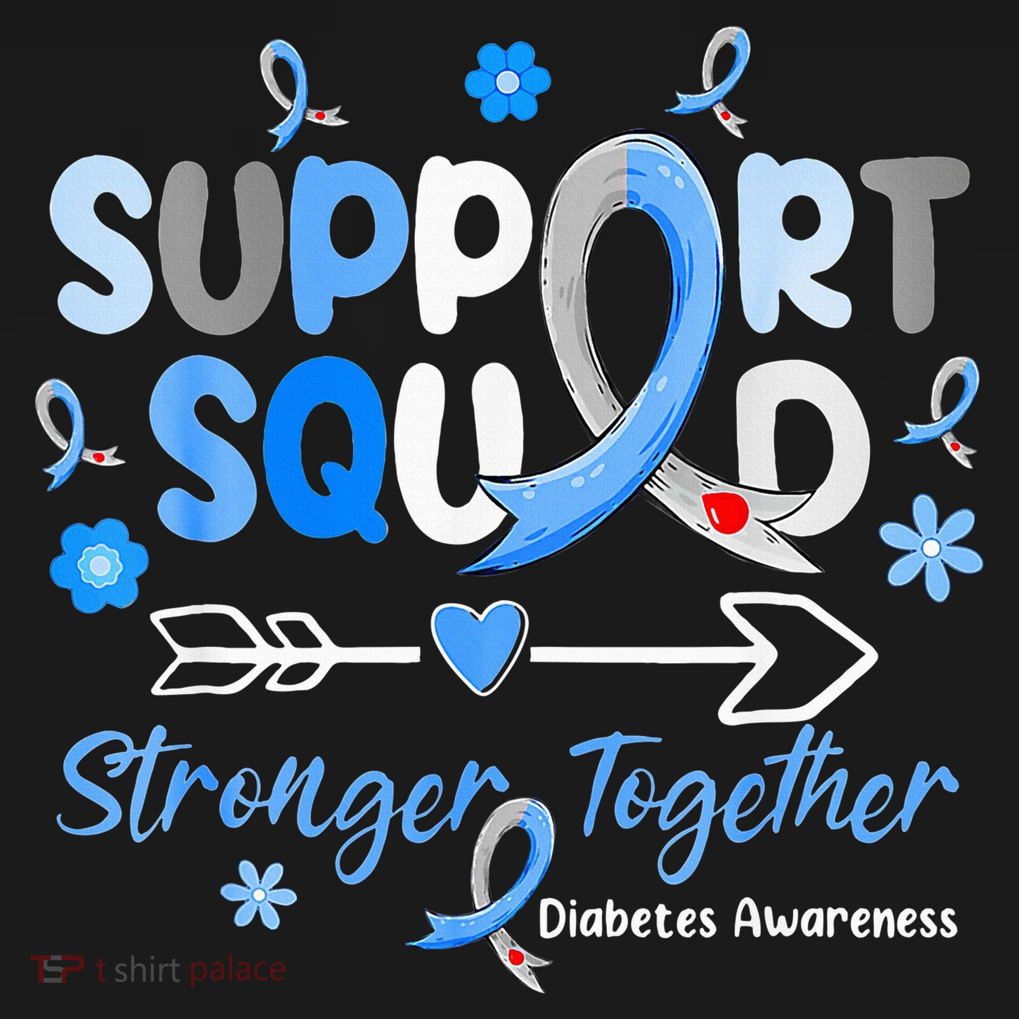 Diabetes Awareness Type 1 2 Kids Support Squad Women's T-Shirt